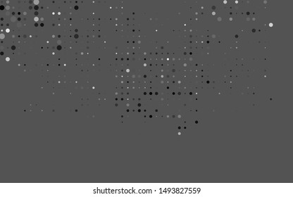 Dark Silver, Gray vector layout with circle shapes. Blurred decorative design in abstract style with bubbles. Template for your brand book.