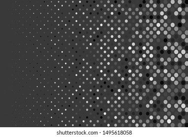Dark Silver, Gray vector layout with circle shapes. Abstract illustration with colored bubbles in nature style. Design for posters, banners.