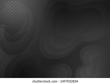 Dark Silver, Gray vector layout with flat lines. Modern geometrical abstract illustration with staves. The template can be used as a background.