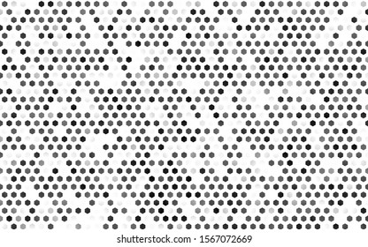 Dark Silver, Gray vector layout with hexagonal shapes. White background with colorful hexagons. Beautiful design for your business advert.