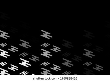 Dark Silver, Gray vector layout with flat lines. Shining colored illustration with narrow lines. Smart design for your business advert.