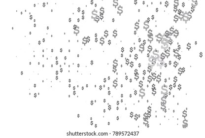 Dark Silver, Gray vector layout with banking symbols. Modern geometrical abstract illustration with banking symbols. The pattern can be used for financial, investment websites.