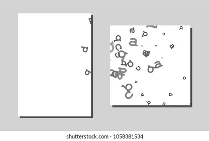 Dark Silver, Gray vector letter background for presentations. Beautiful colored sample in A4 size. Beautiful design for cover of notepads.