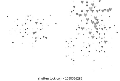Dark Silver, Gray vector lovely background with hearts. Valentines greeting card with cute hearts. Abstract pattern for your design, website, ad.