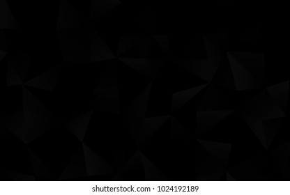 Dark Silver, Gray vector low poly pattern. Triangular geometric sample with gradient.  Triangular pattern for your business design.