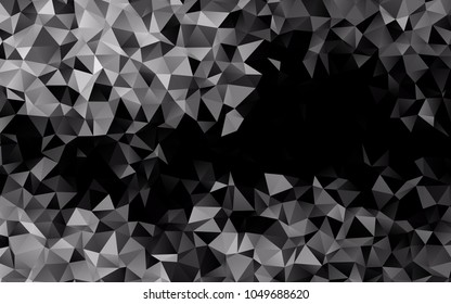 Dark Silver, Gray vector low poly pattern. A completely new color illustration in a vague style. A completely new template for your business design.