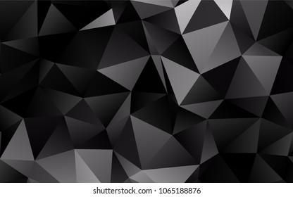 Dark Silver, Gray vector low poly background. A vague abstract illustration with gradient. A completely new template for your business design.