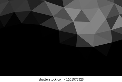 Dark Silver, Gray vector low poly low poly. A sample with polygonal shapes. The polygonal design can be used for your web site.