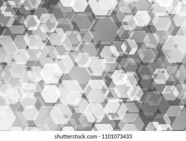 Dark Silver, Gray vector low poly pattern. Brand new colored illustration in blurry style with gradient. Brand new style for your business design.