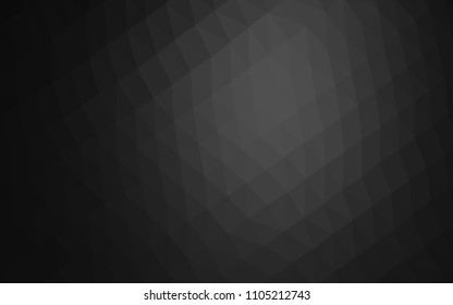 Dark Silver, Gray vector low poly texture. Glitter abstract illustration with an elegant design. A completely new design for your business.