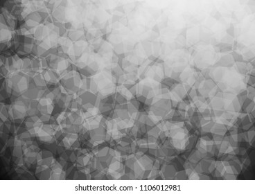 Dark Silver, Gray vector low poly template. A vague abstract illustration with gradient. hexagonal pattern for your business design.