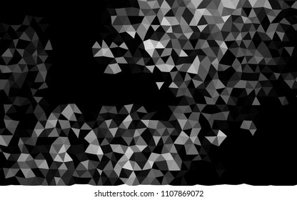 Dark Silver, Gray vector low poly background. An elegant bright illustration with gradient. The best triangular design for your business.