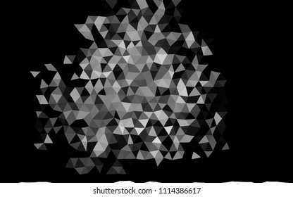 Dark Silver, Gray vector low poly template. Glitter abstract illustration with an elegant design. The polygonal design can be used for your web site.