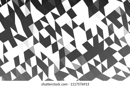 Dark Silver, Gray vector low poly cover. Modern geometrical abstract illustration with gradient. The polygonal design can be used for your web site.