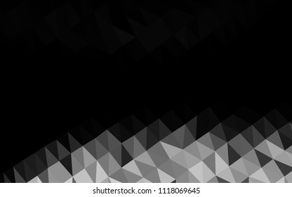 Dark Silver, Gray vector low poly cover. Creative illustration in halftone style with gradient. A completely new template for your business design.