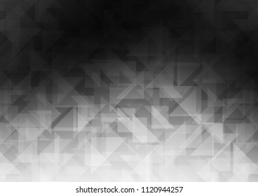 Dark Silver, Gray vector low poly layout. Creative illustration in halftone style with gradient. The completely new template can be used for your brand book.
