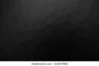 Dark Silver, Gray vector low poly texture. Creative geometric illustration in Origami style with gradient. The textured pattern can be used for background.