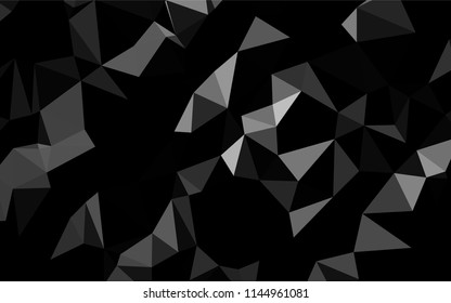 Dark Silver, Gray vector low poly cover. Colorful abstract illustration with gradient. Triangular pattern for your business design.