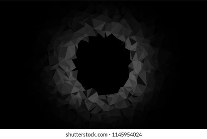 Dark Silver, Gray vector low poly cover. Triangular geometric sample with gradient.  The best triangular design for your business.