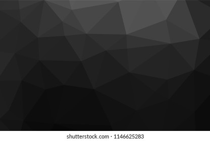 Dark Silver, Gray vector low poly cover. A sample with polygonal shapes. A new texture for your design.