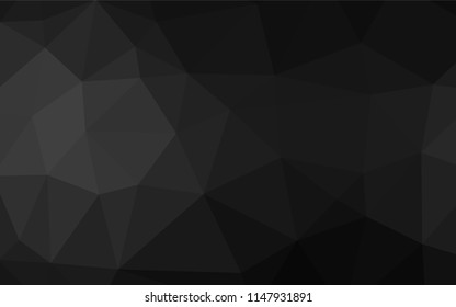 Dark Silver, Gray vector low poly cover. An elegant bright illustration with gradient. The polygonal design can be used for your web site.