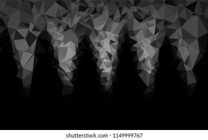 Dark Silver, Gray vector low poly layout. Shining colored illustration in a Brand new style. Brand new design for your business.