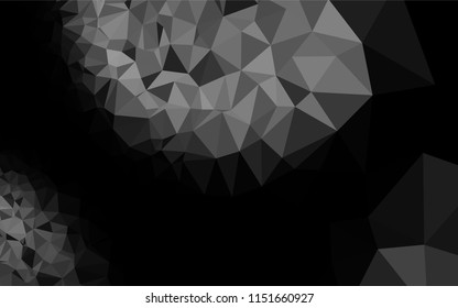Dark Silver, Gray vector low poly layout. Triangular geometric sample with gradient.  The polygonal design can be used for your web site.