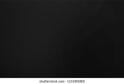 Dark Silver, Gray vector low poly cover. Shining illustration, which consist of triangles. The best triangular design for your business.