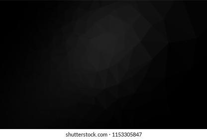 Dark Silver, Gray vector low poly layout. Creative geometric illustration in Origami style with gradient. The textured pattern can be used for background.