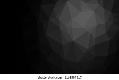 Dark Silver, Gray vector low poly cover. A completely new color illustration in a vague style. The completely new template can be used for your brand book.