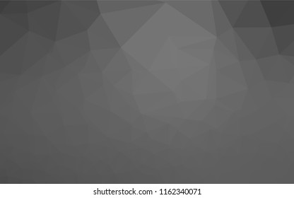 Dark Silver, Gray vector low poly layout. Triangular geometric sample with gradient.  The best triangular design for your business.