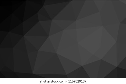 Dark Silver, Gray vector low poly texture. An elegant bright illustration with gradient. Triangular pattern for your business design.
