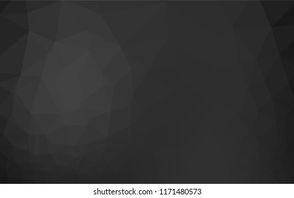 Dark Silver, Gray vector low poly layout. A sample with polygonal shapes. The polygonal design can be used for your web site.