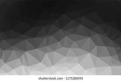 Dark Silver, Gray vector low poly cover. A completely new color illustration in a vague style. Brand new style for your business design.