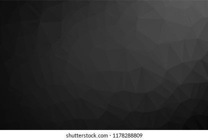 Dark Silver, Gray vector low poly texture. A completely new color illustration in a vague style. The textured pattern can be used for background.