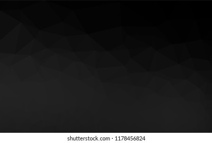 Dark Silver, Gray vector low poly layout. A completely new color illustration in a vague style. Triangular pattern for your business design.