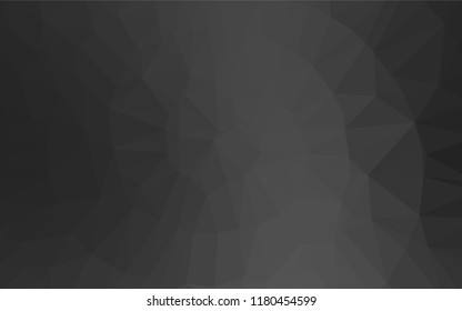 Dark Silver, Gray vector low poly cover. Glitter abstract illustration with an elegant design. Triangular pattern for your business design.