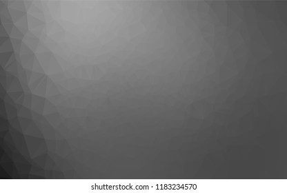 Dark Silver, Gray vector low poly layout. Geometric illustration in Origami style with gradient.  A new texture for your design.