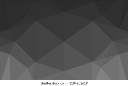 Dark Silver, Gray vector low poly layout. Colorful illustration in abstract style with gradient. The template can be used as a background for cell phones.