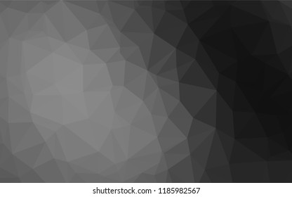 Dark Silver, Gray vector low poly texture. A completely new color illustration in a vague style. The template can be used as a background for cell phones.
