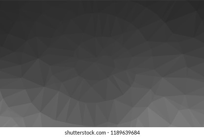 Dark Silver, Gray vector low poly texture. Creative geometric illustration in Origami style with gradient. The template can be used as a background for cell phones.