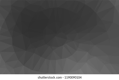 Dark Silver, Gray vector low poly texture. Triangular geometric sample with gradient.  Brand new design for your business.