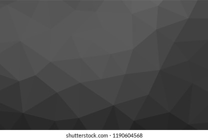 Dark Silver, Gray vector low poly cover. A sample with polygonal shapes. The textured pattern can be used for background.