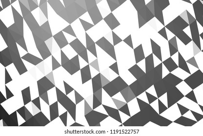Dark Silver, Gray vector low poly background. A sample with polygonal shapes. The best triangular design for your business.
