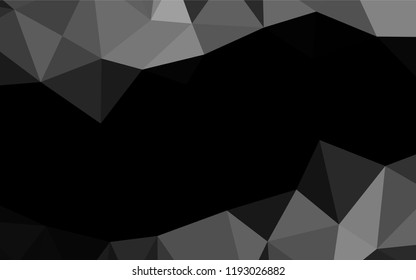 Dark Silver, Gray vector low poly texture. A completely new color illustration in a vague style. Brand new style for your business design.
