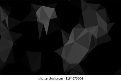 Dark Silver, Gray vector low poly cover. A completely new color illustration in a vague style. A new texture for your design.