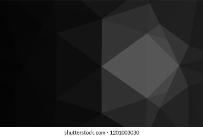 Dark Silver, Gray vector low poly layout. Shining illustration, which consist of triangles. A new texture for your design.