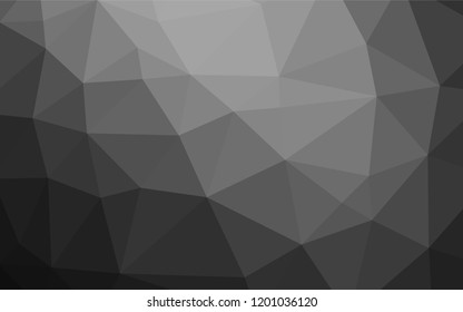 Dark Silver, Gray vector low poly cover. A sample with polygonal shapes. A completely new design for your business.
