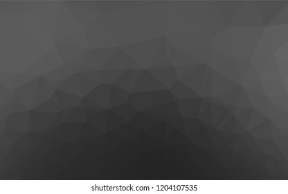 Dark Silver, Gray vector low poly layout. Shining illustration, which consist of triangles. The completely new template can be used for your brand book.