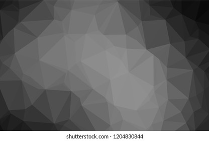 Dark Silver, Gray vector low poly texture. Brand new colored illustration in blurry style with gradient. The polygonal design can be used for your web site.